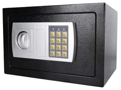 Image de Coffre-fort électronique - Clavier numérique - 2 clés de secours - Double système de verrouillage - Idéal pour la maison, le bureau et les hôtels