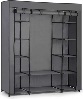 Obrázek produktu pro Massido 680000 Velká textilní skříň, 45 × 135 × 170 cm, tmavě šedá
