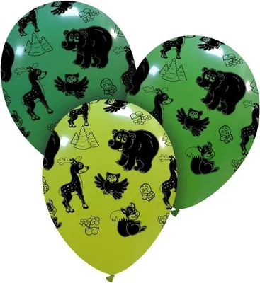 Produktbild von 6 bunte Luftballons Waldtiere 30cm