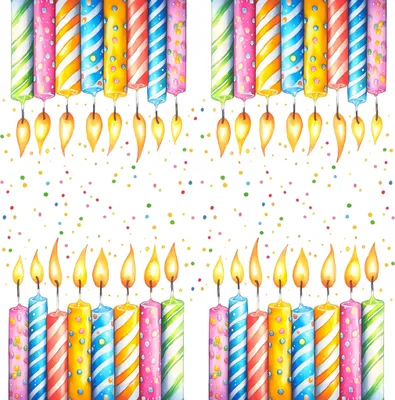Produktbild von Servietten Papier 33x33cm 3-lag bunten Geburtstagskerzen Motiv 20 Stk.
