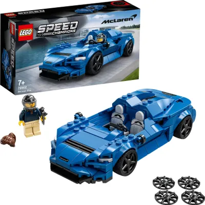 Produktbild von LEGO 76902 Speed Champions McLaren Elva Rennwagen, Spielzeugauto, Modellauto zum selber Bauen
