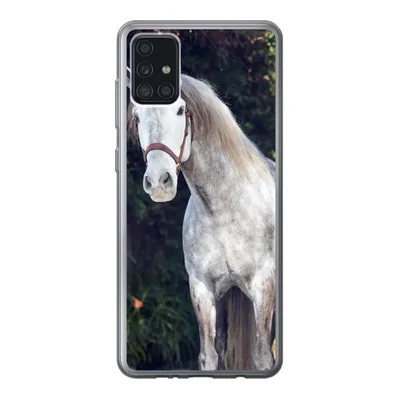 Produktbild von MuchoWow® Handyhülle Schutzhülle Hülle für Samsung Galaxy A52 5G Pferd - Halfter - Natur Silikon Softcase Handy Hülle - Umschlag