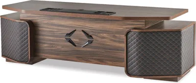Produktbild von Arbeitszimmer-Set Komplett Sofas Schreibtisch Sideboard Büro Couch Leder