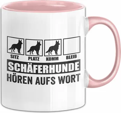 Produktbild von Schäferhunde Hören Aufs Wort Tasse Geschenk Schäferhunde Besitzer Mama Becher (Rosa)