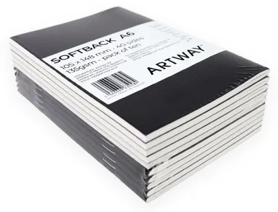 Productafbeelding van Artway Softcover schetsboek – A6 formaat – 135 g/m² kartonpapier – 40 pagina's / 20 vel