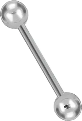Produktbild von Zungenpiercing Piercing Titan G23 Barbell Hantel Mit 2 Kugeln 5mm - TBRB - 16.0 Millimeter