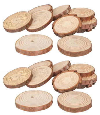 Produktbild von 20 runde Kiefernholzscheiben, DIY-Holzscheiben, Bastelarbeiten, Heimdekoration, Fotorequisiten