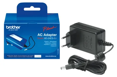 Produktbild von Brother AD-24ES - Netzteil - Europäische Union - für P-Touch PT-1005, 1080, 1090, 1230, 1290, 2030, 2730, 7100, 90, E100, H105, H75, M95, P300