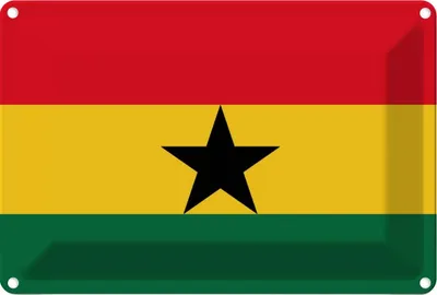Produktbild von vianmo Blechschild 12x18 cm Ghanas Ghana Flagge Fahne Wappen