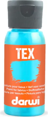 Produktbild von Darwi 4x Stoffmalfarbe, Flasche 50ml, Lagunenblau Blaue Lagune DA0100050280C