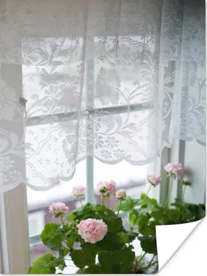Produktbild von MuchoWow® Poster Geranienstrauß auf der Fensterbank 30x40 cm - Wandplakat - Poster Kinderzimmer