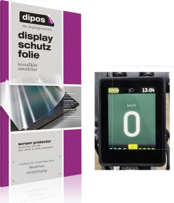 Produktbild von 2x Schutzfolie für Neodrives simplyDisplay klar Displayschutzfolie Folie Display Schutz dipos