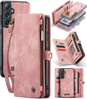 Produktbild von Samsung Galaxy S24 Hülle - CaseMe 008 2-in-1 Klapphülle & Back Cover mit Brieftasche - Pink