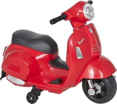 Image de Fortuna Lai Moto électrique pour enfants Vespa Moto électrique avec éclairage LED, son, moto électrique pour enfants de 18 à 36 mois Rouge