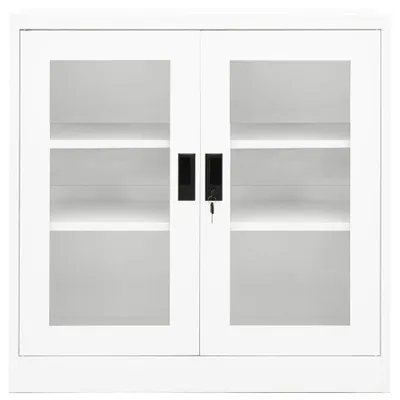 Zdjęcie produktu dla vidaXL Szafka biurowa biała 90x40x90 cm stalowa
