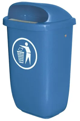 Productafbeelding van Afvalcontainer voor Buiten 50 Liter Blauw