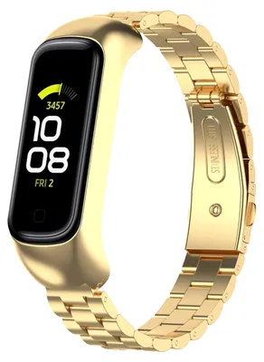 Produktbild von By Qubix Edelstahl-Gliederarmband - Gold - passend für Samsung Galaxy Fit 2