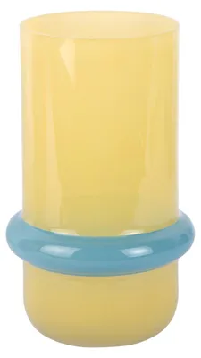 Produktbild von Present Time - Vase Animado Anillo Medium - Sanftes Gelb - 13.5x13.5x22cm