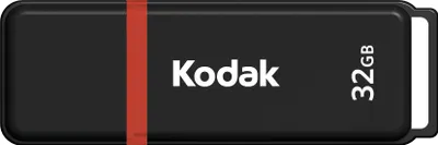 Produktbild von Kodak K100 32GB, 32 GB, USB Typ-A, 2.0, 15 MB/s, Kappe, Schwarz, Rot