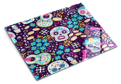 Immagine prodotto di Tagliere in vetro - 40x30 cm - Piano di lavoro - Vetro temperato - Protezione del piano di lavoro - Vassoio da portata - Resistente al calore - Calaveras