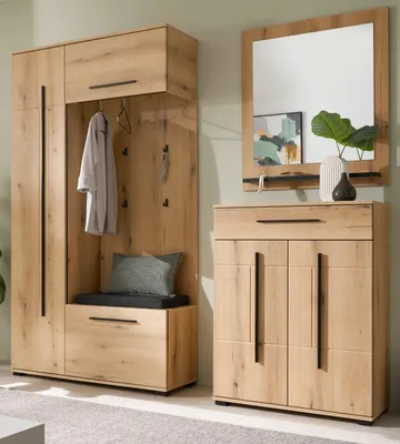 Produktbild von Garderobe Set 4-teilig "Design-D" in Evoke Eiche 200 x 200 cm