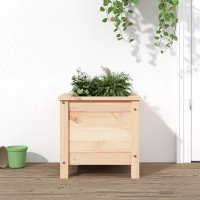 Produktbild von "WINTER SALE"Pflanztopf/Blumenkübel Moderne - Pflanzkübel - Blumentopf 40x40x39cm Massivholz Kiefer DE689543 - Beete