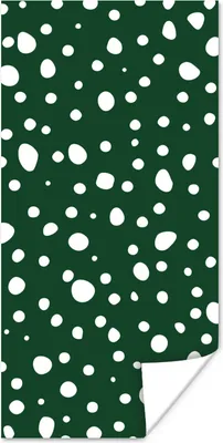 Produktbild von MuchoWow® Poster Polka dots - Weiß - Grün 20x40 cm - Plakat - Foto