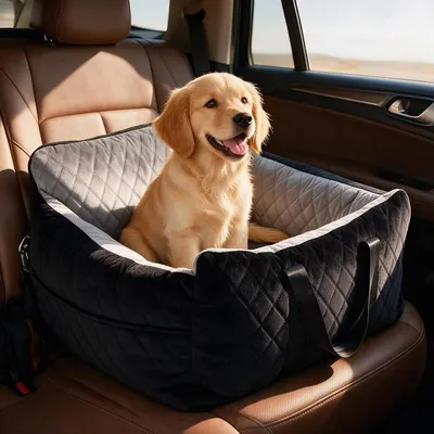 Image de Housse de coussin pour animaux de compagnie, en peluche, lavable, antidérapante, 55x55x30 cm, noire