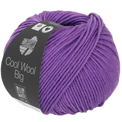 Image de Lana Grossa Cool Wool Big 50 g fil à tricoter facile d'entretien en Laine extra-fine 120 m couleur 1018 - violet