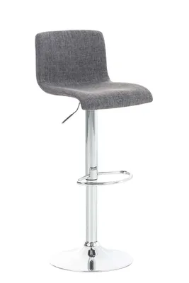 Produktbild von CLP Barhocker Hover mit Stoffbezug hellgrau Material Gestell Metall in Chromoptik
