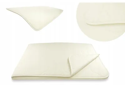 Produktbild von Bettdecke - Sommer - 200x200 cm - Warm - Creme - aus Mikrofaster und SCHAFSWOLLE