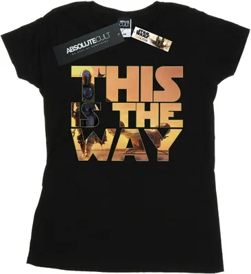 Produktbild von Star Wars - "The Mandalorian The Way" T-Shirt für Damen BI43114 (L) (Schwarz)