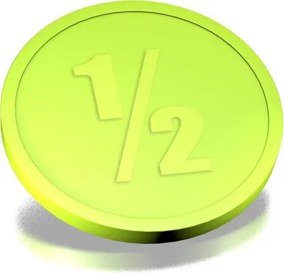 Produktbild von CombiCraft Kunststoff 1/2 Wertmarken in Limettengrün Ø29 mm  - Packung mit 250 Stück