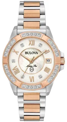 Produktbild von Bulova Damen Quarzuhr 98R234 mit 38 mm Gehäusedurchmesser und 10 ATM Wasserdichtigkeit