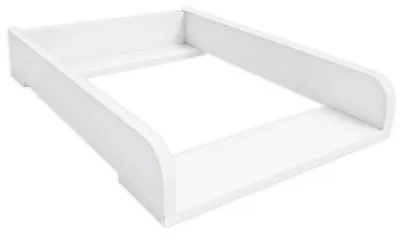 Produktbild von Wickelauflage Wickelaufsatz Wickeltischaufsatz - Abgerundete Seiten - Weiß - 53,2 x 70 cm