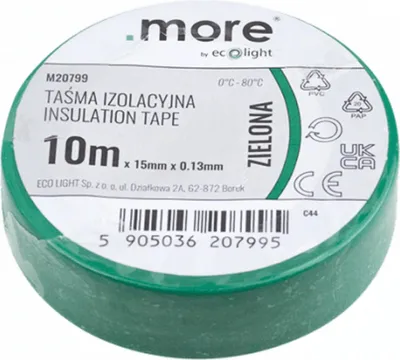 Produktbild von Isolierband 15mm x 0,13mm GRÜN 10m