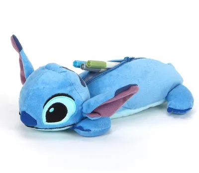 Produktbild von Blaues Plüschetui, großes Schreinetui, Kosmetiktasche, Federmäppchen, niedliche Schultasche, Geschenk für Kinder