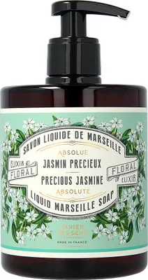 Produktbild von Panier des Sens Precious Jasmine, Hände & Körper, Flüssigseife, Pumpenflasche, Feuchtigkeitsspendend, Nährend, Weichmachend, Jasmin, Jasmin, Olivenöl