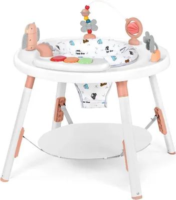 Produktbild von Baby Activity Center - 3-in-1 Spielcenter - 360° Drehbarer Sitz - Abnehmbare Spielzeuge - Fördert Motorik - Robuster Kunststoff - Rosa