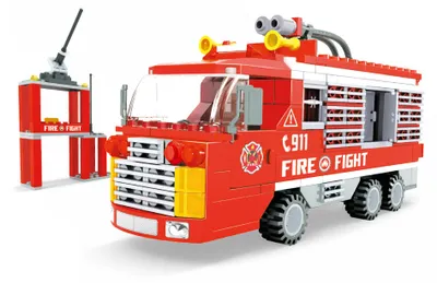 Produktbild von Kompatibles BLOXO-Baukasten: Feuerwehrstation, 278 Teile