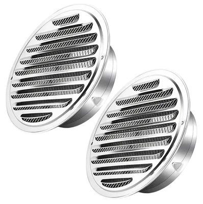 Obrázek produktu pro Kulaté ventilační mřížky s moskytiérou, sada 2 kusů