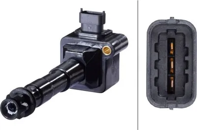 Produktbild von HELLA 5DA 358 168-681 Zündspule 12V für PORSCHE BOXSTER (986) 911 (996) 911 (997) 911 Cabriolet (996) BOXSTER (987)