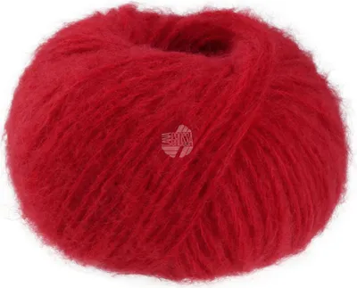 A ball of red yarn.