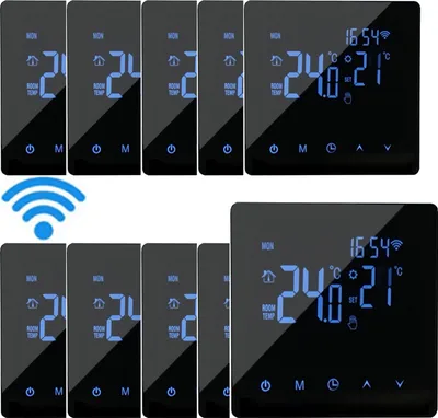 Produktbild von 10X WiFi Thermostat, Digital LCD Raumthermostat Thermostat Wandthermostat Unterputz Fussbodenheizung fuer Warmwasserbereitung Woche programmierbare Tuya App-Steuerung