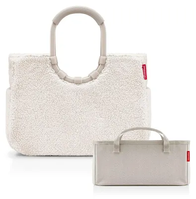 Produktbild von reisenthel loopshopper Tasche L Einkaufstasche Korb Teddy sand OR1042 + Organizer herringbone sand