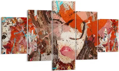 Produktbild von Bild auf Leinwand - Leinwandbild - Abstraktion modern - 125x70cm - Wand Bild - Wanddeko - Leinwanddruck - Bilder - Kunstdruck - Wanddekoration - Leinwand bilder - Wandkunst - EA125x70-3464