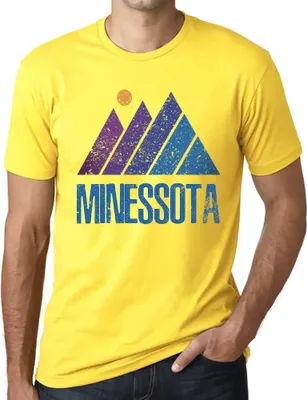 Produktbild von Herren Grafik T-Shirt Berg-Minessota – Mountain Minessota – Öko-Verantwortlich Vintage Jahrgang Kurzarm Lustige Druck Geburtstag Geschenk Mann