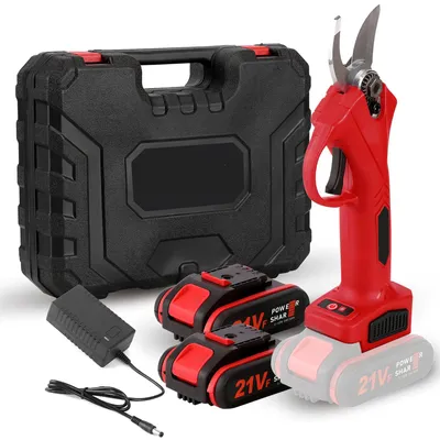 Produktbild von Elektrische Gartenschere - Akku-Baumschere - 600 W - Schnittdurchmesser 30 mm - Kabellos - 2 Akkus