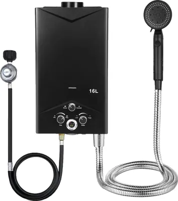 Produktbild von Gas-Warmwasserbereiter, tragbar, schnelle Temperaturregelung, 1 Set