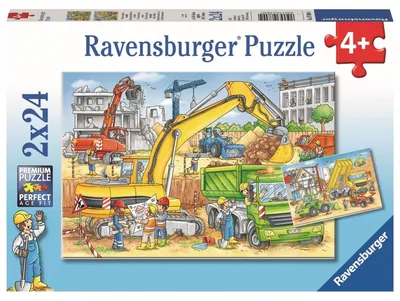 Image de Ravensburger Puzzle pour enfants 2 x 24 pièces Beaucoup à faire sur le chantier